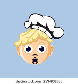 Ilustração de um surpreendente desenho animado de chef emoji. Adequado para uso como adesivos, ícones de livros de imagens infantis e para complementar o trabalho de design gráfico.