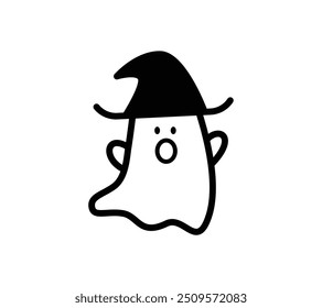 Illustration of a surprised ghost