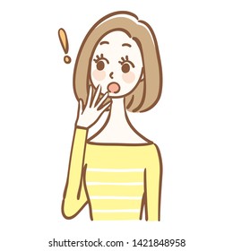 Illustration of a surprised woman
