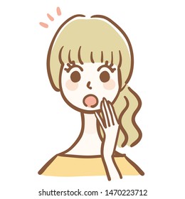 Illustration of a surprised woman