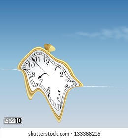 Illustration surreal soft clock