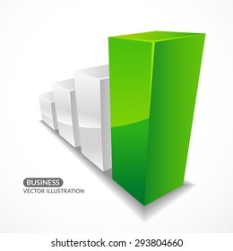 Illustration with surround colour scale on the subject of business. Light object for creating banners and advertising on the subject of trading. Rising scale.