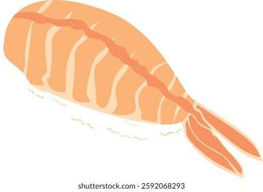 Illustration of Sushi Ebi Shrimp