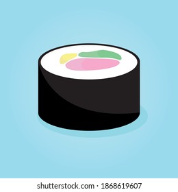 ilustración de un sushi con musgo