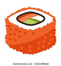 Illustration of sushi rolls. Food item for bars, restaurants and shops.