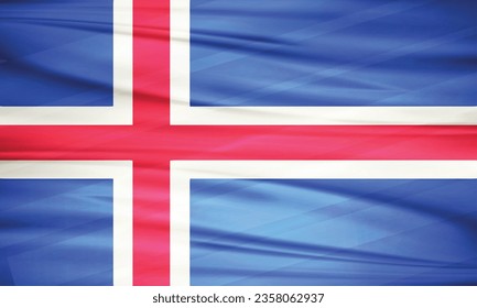 Illustration of Svalbard flag and editable vector Svalbard country flag