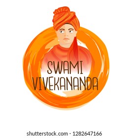 illustration of swami vivekananda jayanti background.
