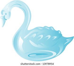 Illustration Of A Swan Ice Sculpture Icon