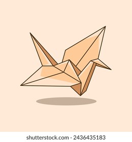 The Illustration of Swan Origami