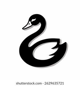 Ilustração de cisne em estilo tribal.