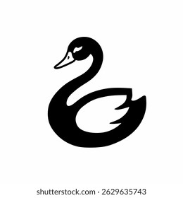 Ilustração de cisne em estilo tribal.