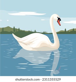 An illustration of a swan which is part of our bird collection. This is perfect for flashcards, storybooks or any other project where you might need high quality pictures. Great for children!