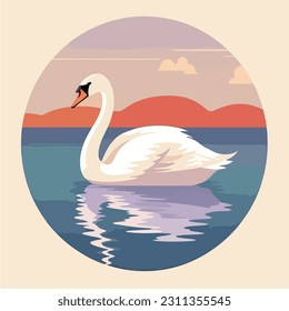 Una ilustración de un cisne que forma parte de nuestra colección de aves. Esto es perfecto para tarjetas flash, libros de cuentos o cualquier otro proyecto en el que pueda necesitar imágenes de alta calidad. ¡Genial para los niños!