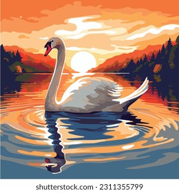 An illustration of a swan which is part of our bird collection. This is perfect for flashcards, storybooks or any other project where you might need high quality pictures. Great for children!