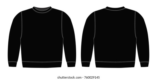 Illustration of sweat shirt ( black) 