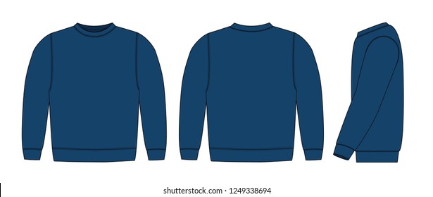 Illustration of sweat shirt ( blue) 