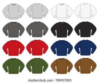 Illustration of sweat shirt / color variations