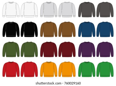 Illustration of sweat shirt / color variations