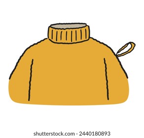 Illustration of a sweater with loose threads