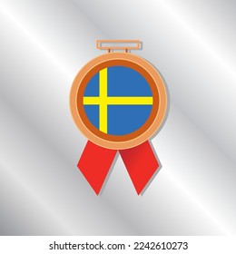 Illustration des schwedischen Flaggenmusters