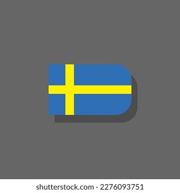 Illustration des schwedischen Flaggenmusters