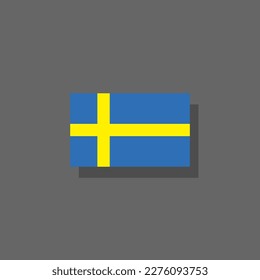 Illustration of Sweden flag Template