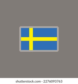 Illustration des schwedischen Flaggenmusters