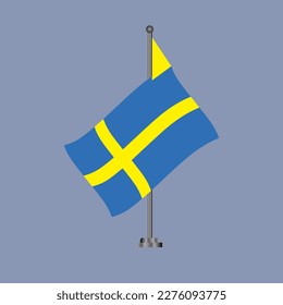 Ilustración de la plantilla de bandera de Suecia