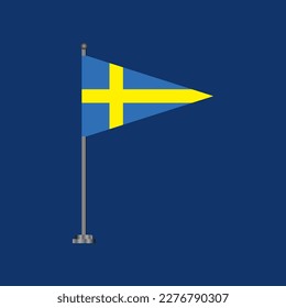 Illustration of Sweden flag Template