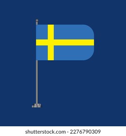 Ilustración de la plantilla de bandera de Suecia