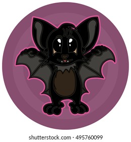 illustration with sweet bat