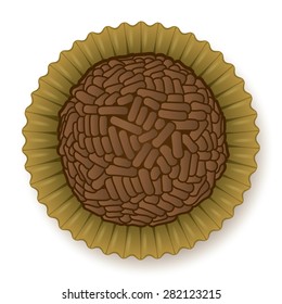 Illustration of sweet Brazilian Brigadier food. Ideal for informational culinary and institutional