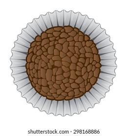 Illustration of sweet Brazilian Brigadier food. Ideal for informational culinary and institutional