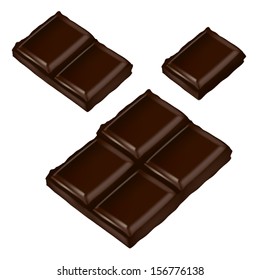 Illustration with  sweet chocolate