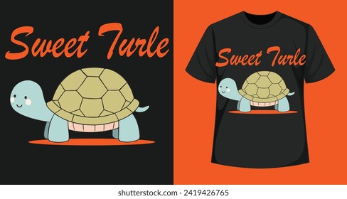 illustration of sweet donkey and turtle, vector work for various prints