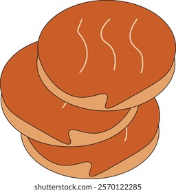 the illustration of sweet food called donut