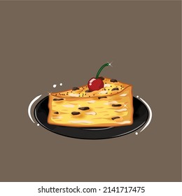 Illustration of sweet klapertart cake