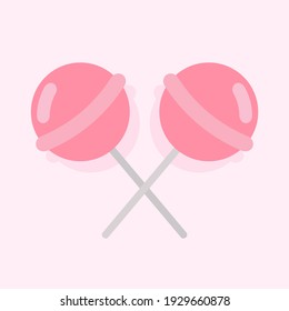 Illustration of Sweet Lollipop vector with flat style