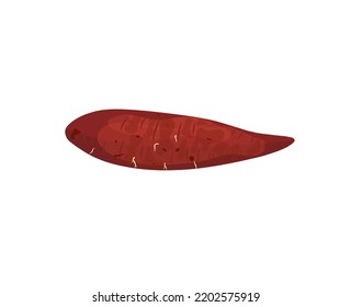 Illustration of sweet potatoes with leaves svg