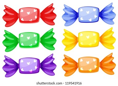 illustration of sweets on a white background
