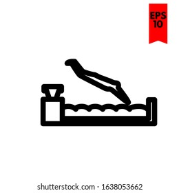 illustration of swiming flat icon