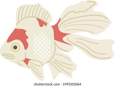 Illustration Swimming Goldfish Stock Vector (royalty Free) 1995502064 