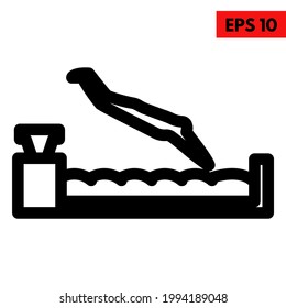 Illustration of swimming line icon