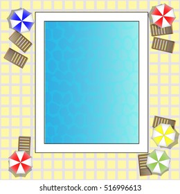 Illustration of swimming pool from above