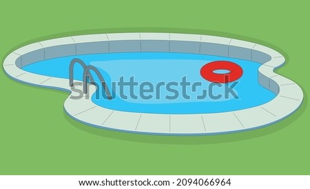 Illustration of swimming pool vector art