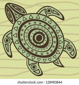 Illustration of Swimming tortoise