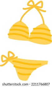 Illustration of swimsuit of bikini