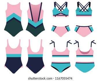 Illustration of swimsuits