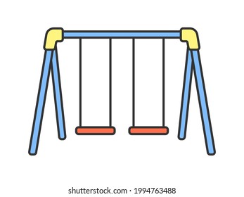 Illustration of a swing in the park.
