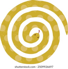 Illustration of a swirling golden snake